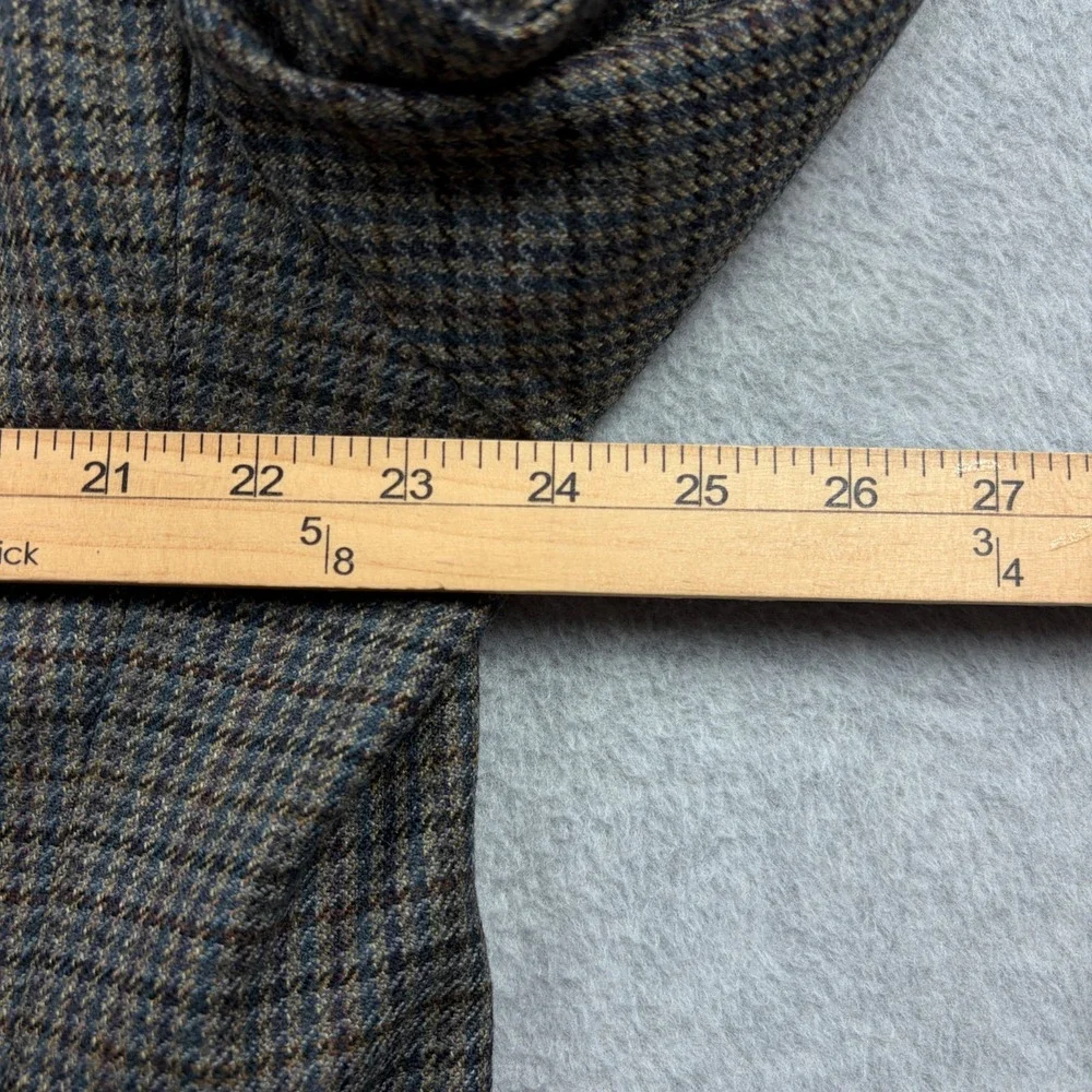 Lauren Ralph Lauren Blazer Mens 46R Brown Gun Club Check Wool Sport Coat Trad